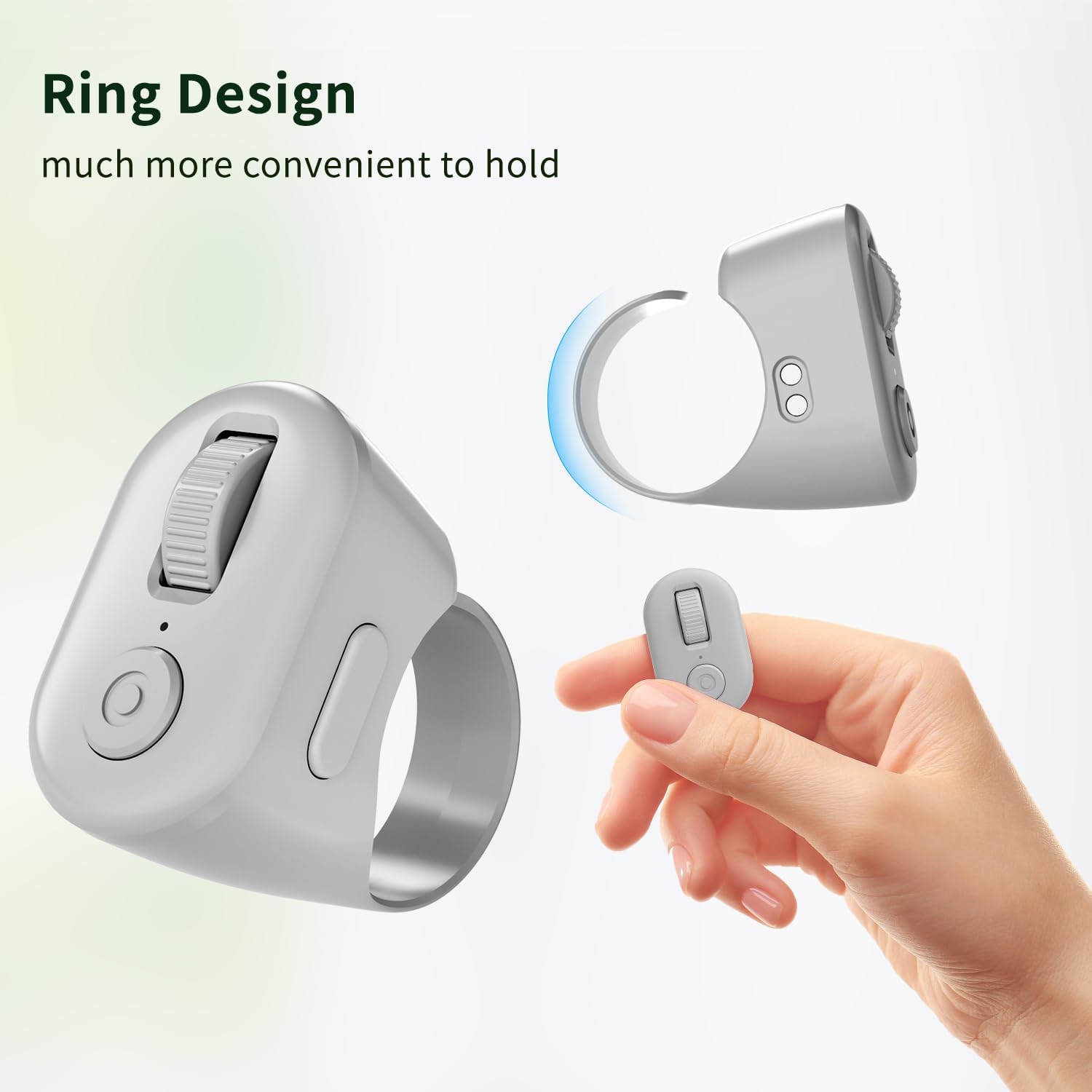 Ring Design  
much more convenient to hold