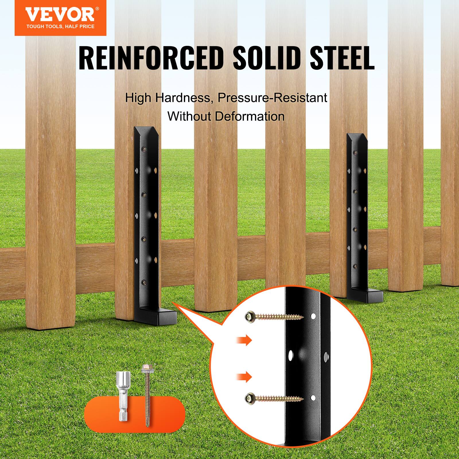 VEVOR TOUGH TOOLS, HALF PRICE

REINFORCED SOLID STEEL

High Hardness, Pressure-Resistant Without Deformation