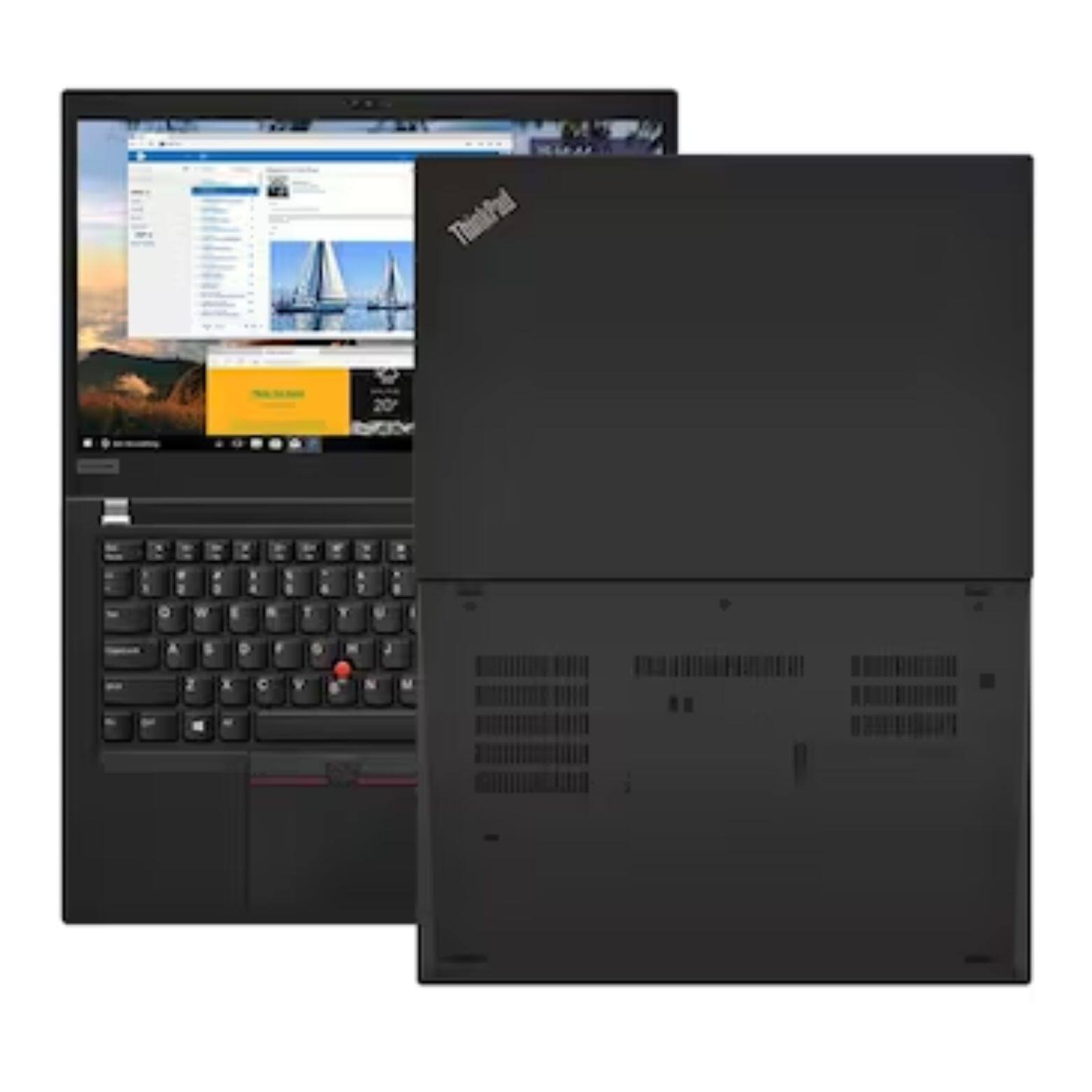 Alt View 4. Lenovo - ThinkPad T490 14" FHD Touchscreen Intel i5-8365U 1.6GHz 24GB DDR4 256GB SSD Intel UHD 620 Graphics Windows 11 Pro Laptop - Black.