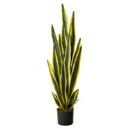 BreeBe - 4' Sansevieria Artificial Plant - Green