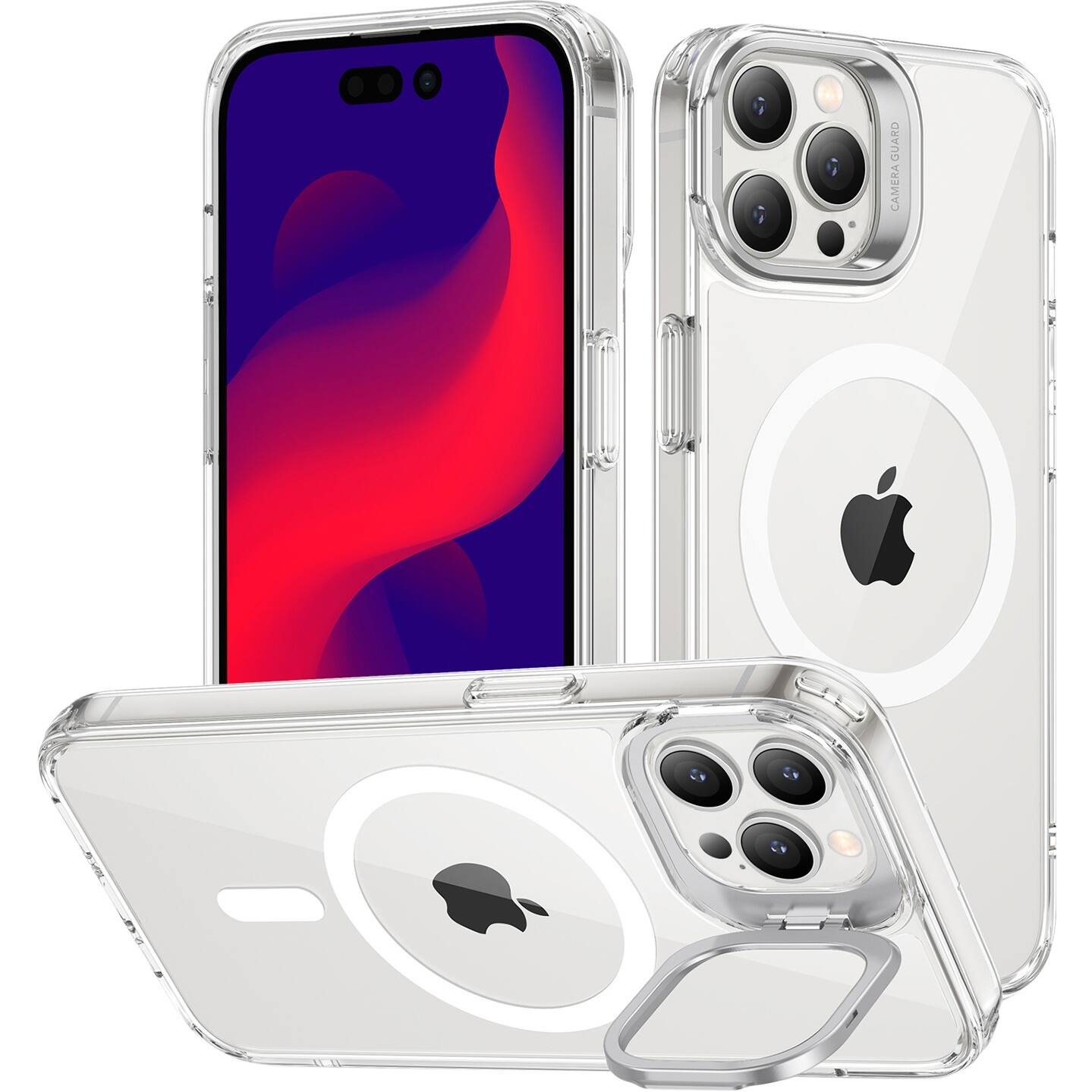 Alt View 18. SaharaCase - Hybrid-Flex Kickstand Case for Apple iPhone 14 Pro - Clear.