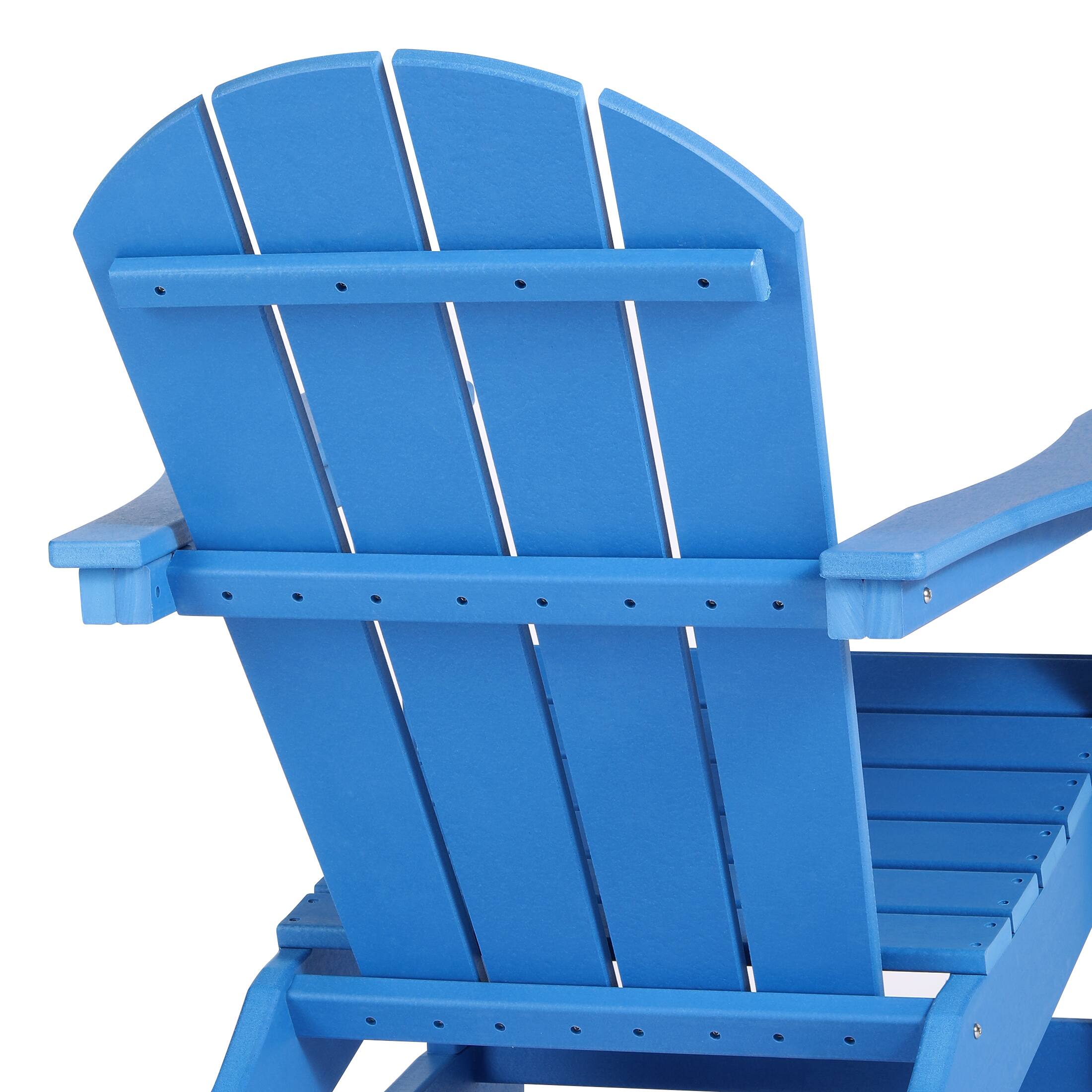 Alt View 6. WestinTrends - WestinTrends Malibu Outdoor / Patio Poly Adirondack rocking chair - Pacific Blue.