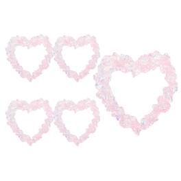 Unique Bargains - 5pcs Mini Vintage Picture Frames, 2in Resin Glow-in-dark Glitter Diamond Tiny Photo Frame for DIY - Pink