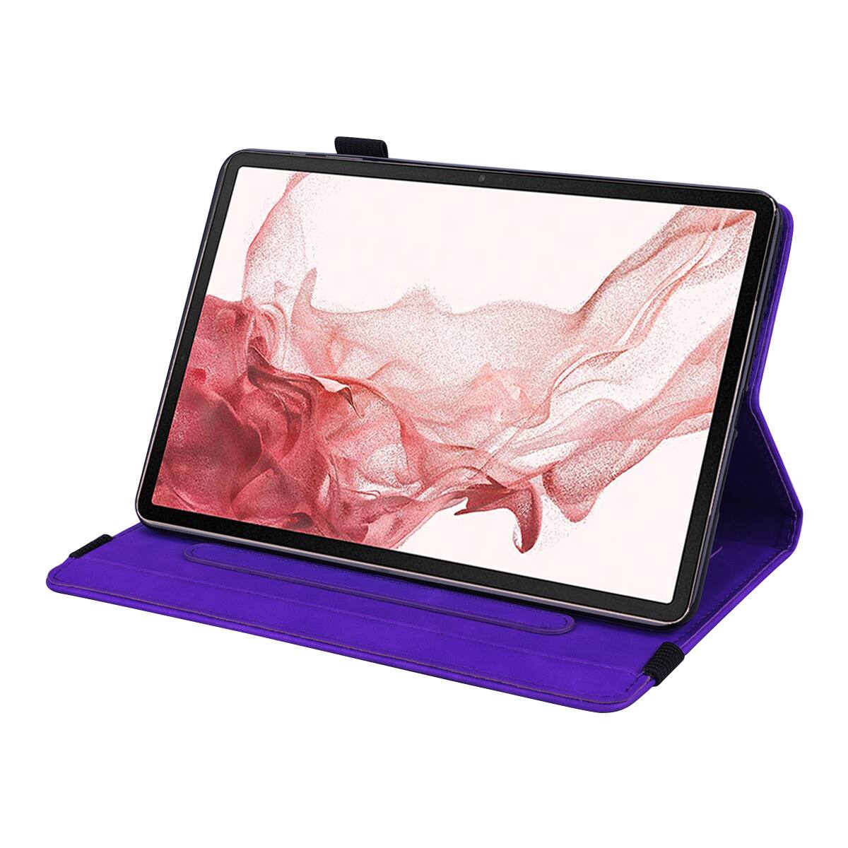 Alt View 5. Dteck - Case for Samsung Galaxy Tab S10 Ultra & S9 Ultra & S8 Ultra (X920/X910/X900),Shockproof Embossed PU Leather Folio Cover - Purple.