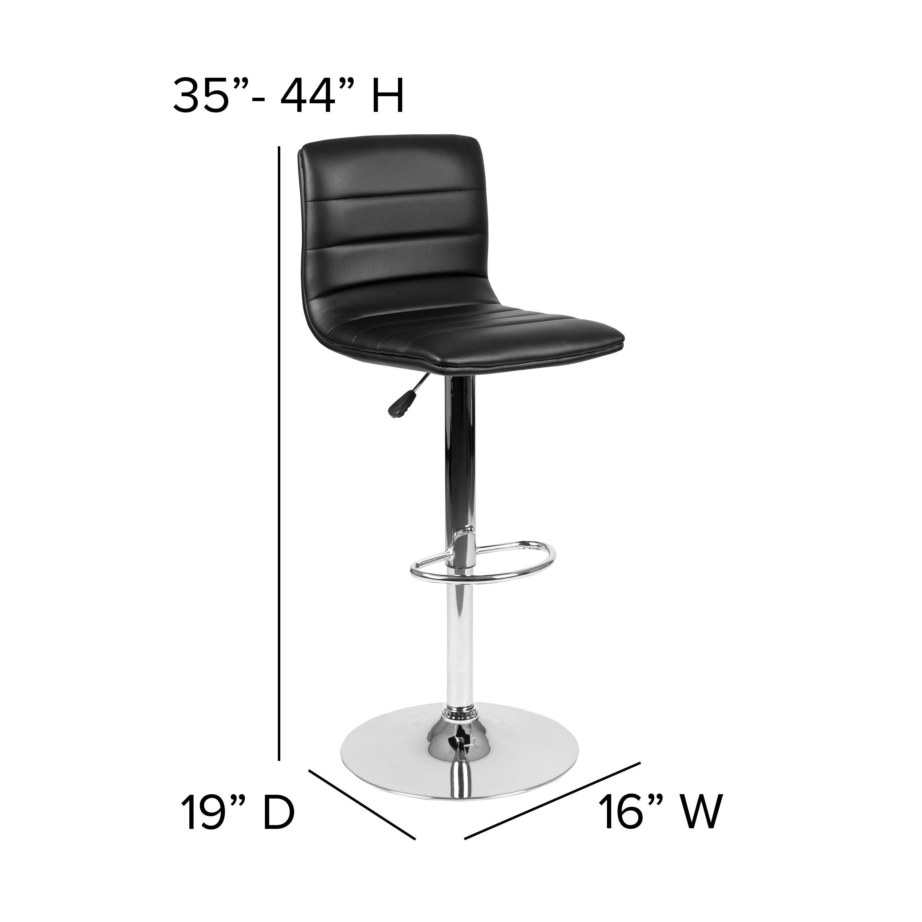 35" - 44" H  
19" D  
16" W