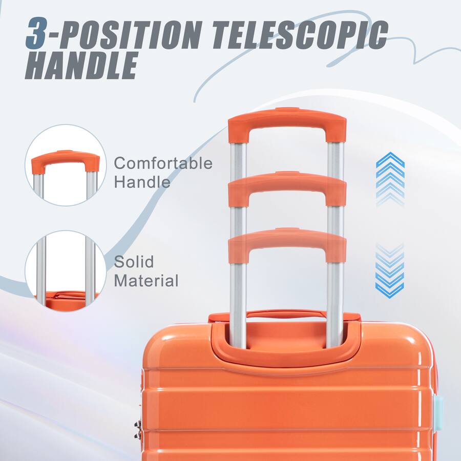 Blue Color Gradient Options Z Edge 3 Piece Hardshell Luggage Set (20