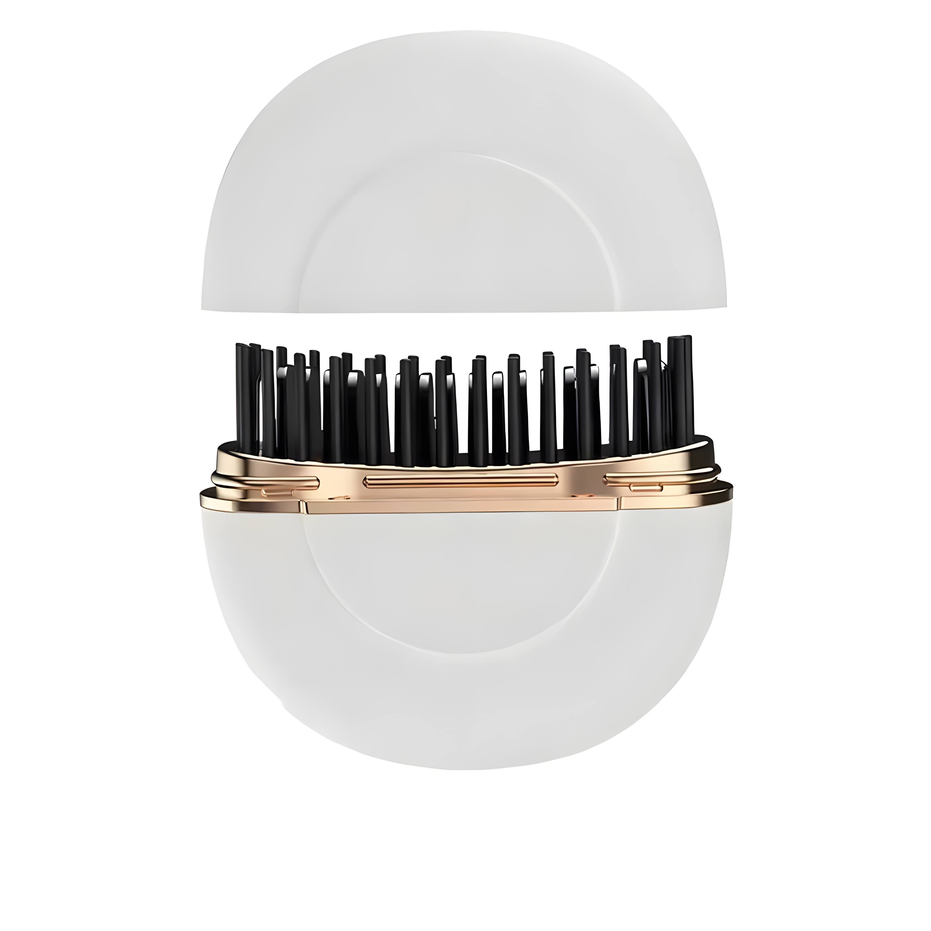 Front. Cluzine - Pocket Wireless Hair Straightener Brush, 3-Temp Control, Anti-Scald, Portable.