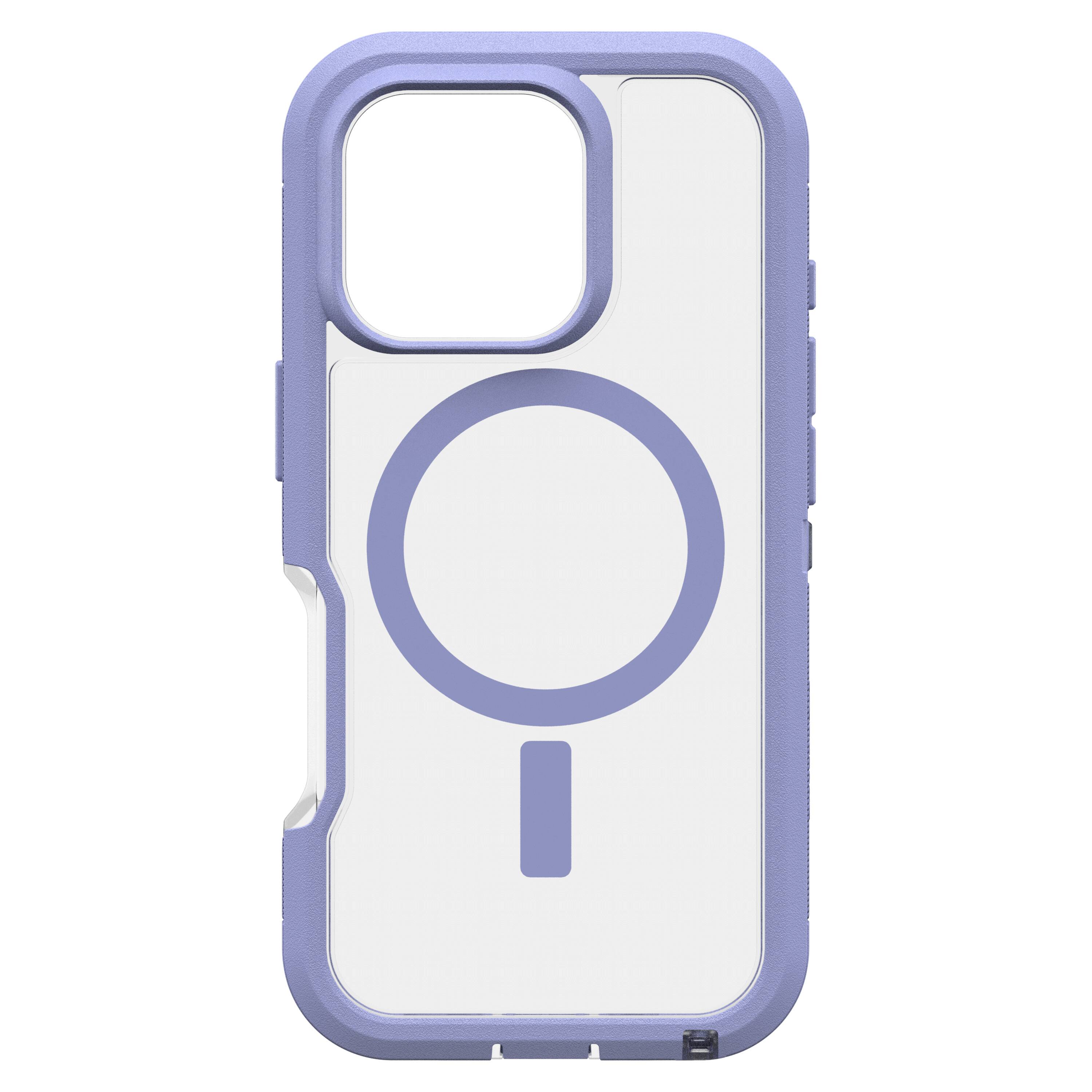 Angle. OtterBox - Defender Series Pro XT Hard Shell for MagSafe for Apple iPhone 16 Pro - Lavender Haze.
