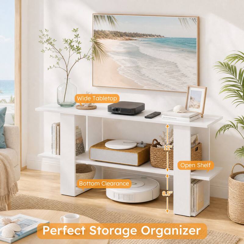 Wide Tabletop  
12"  
Open Shelf  
Bottom Clearance  
8.5"  
Perfect Storage Organizer
