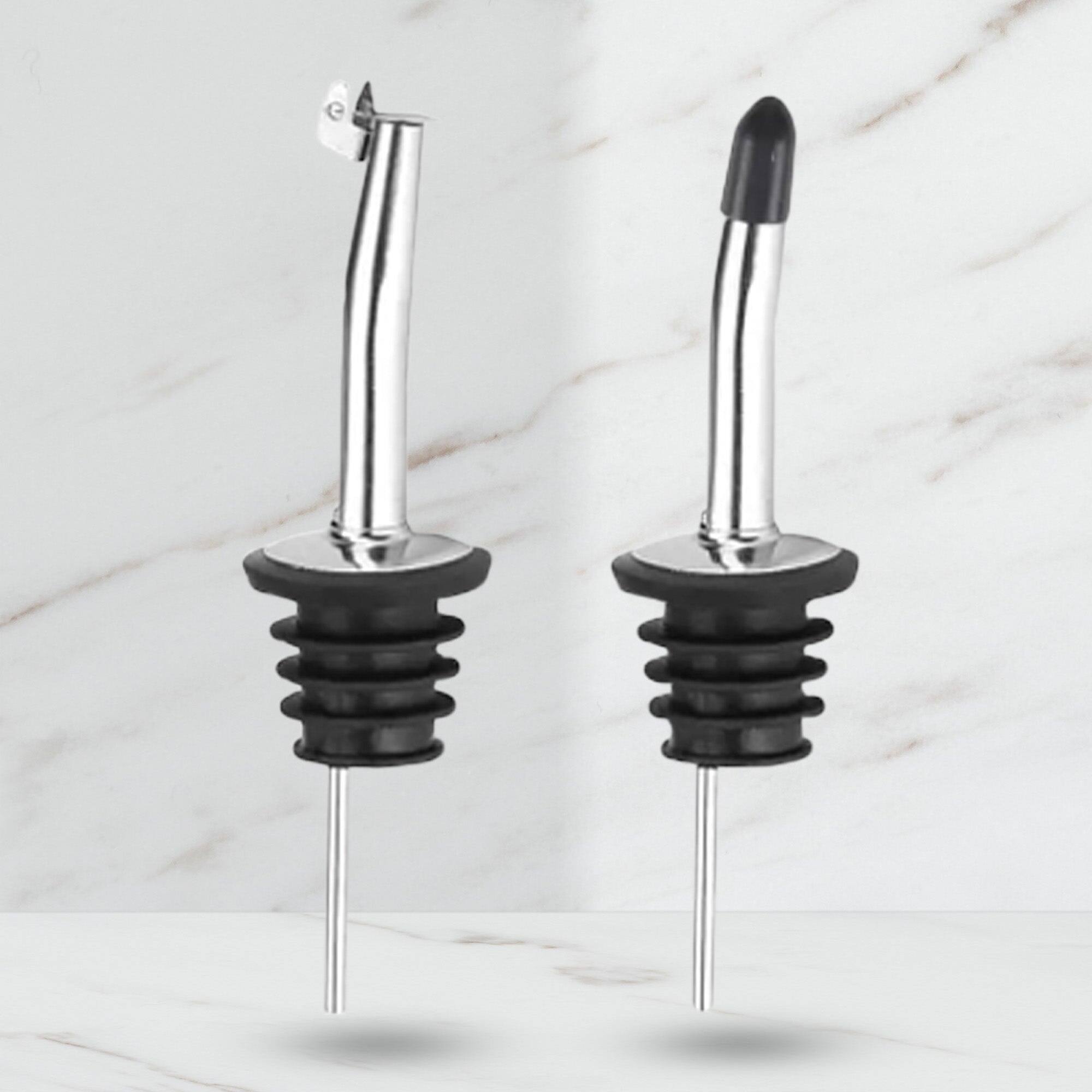 Alt View 2. Cheer Collection - 2 Pack Glass Olive Oil Dispenser Set 17oz with Funnel Brush Spouts and Labels - Clear.