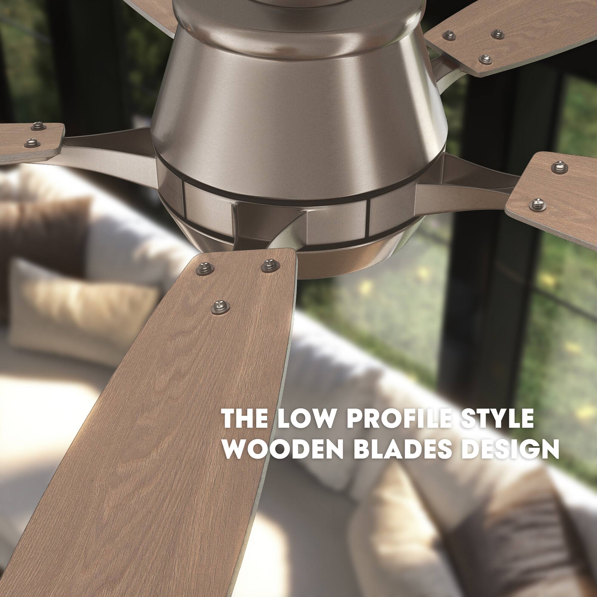 The low profile style wooden blades design