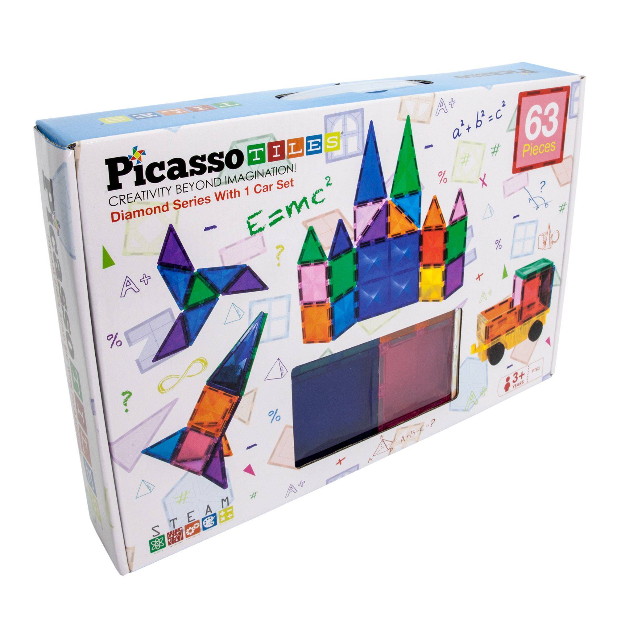 Picasso TILES

CREATIVITY BEYOND IMAGINATION!
Diamond Series With 1 Car Set
63 Pieces

STEAM

A + B = C
a + b = c

3+ Toy