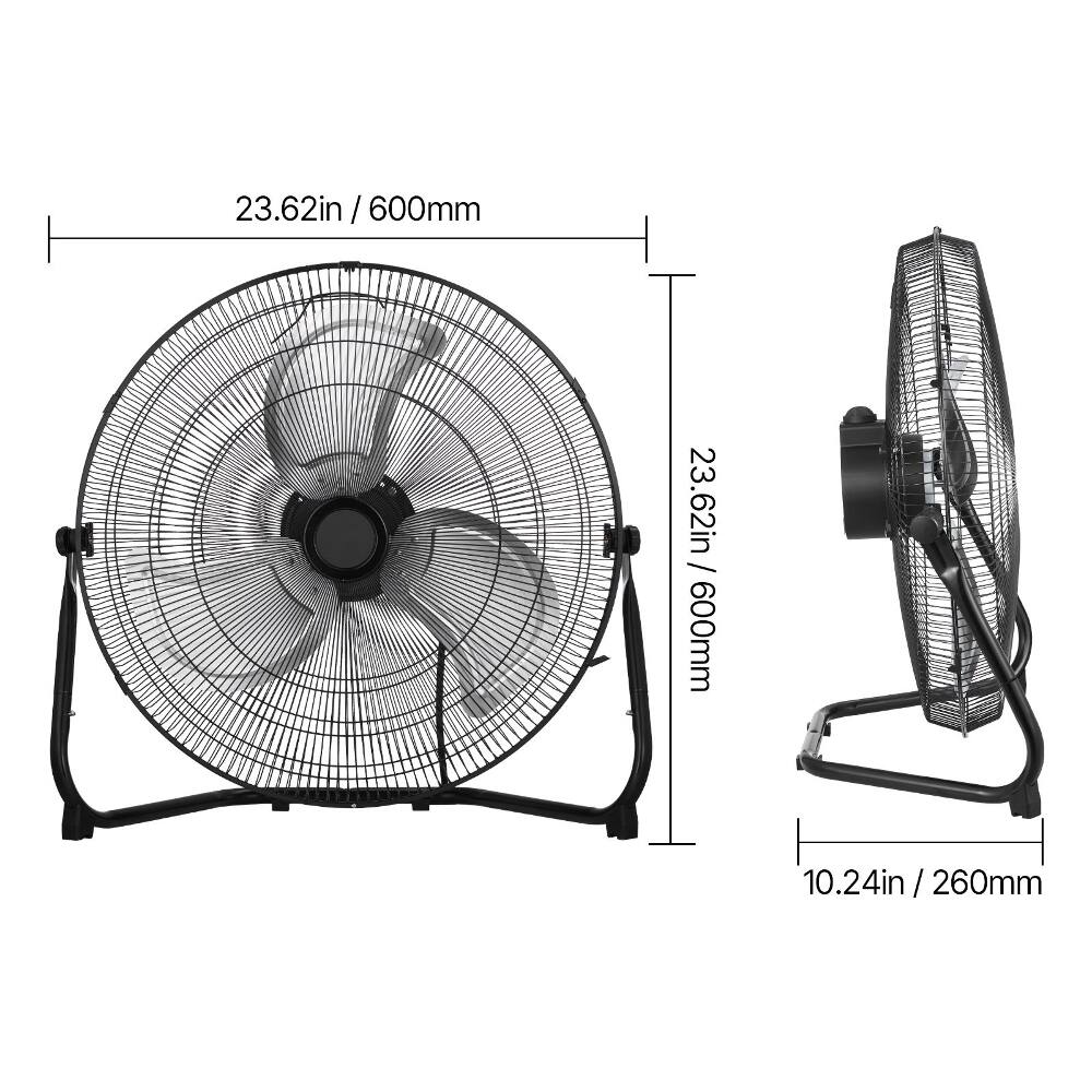 23.62in / 600mm  
23.62in / 600mm  
10.24in / 260mm