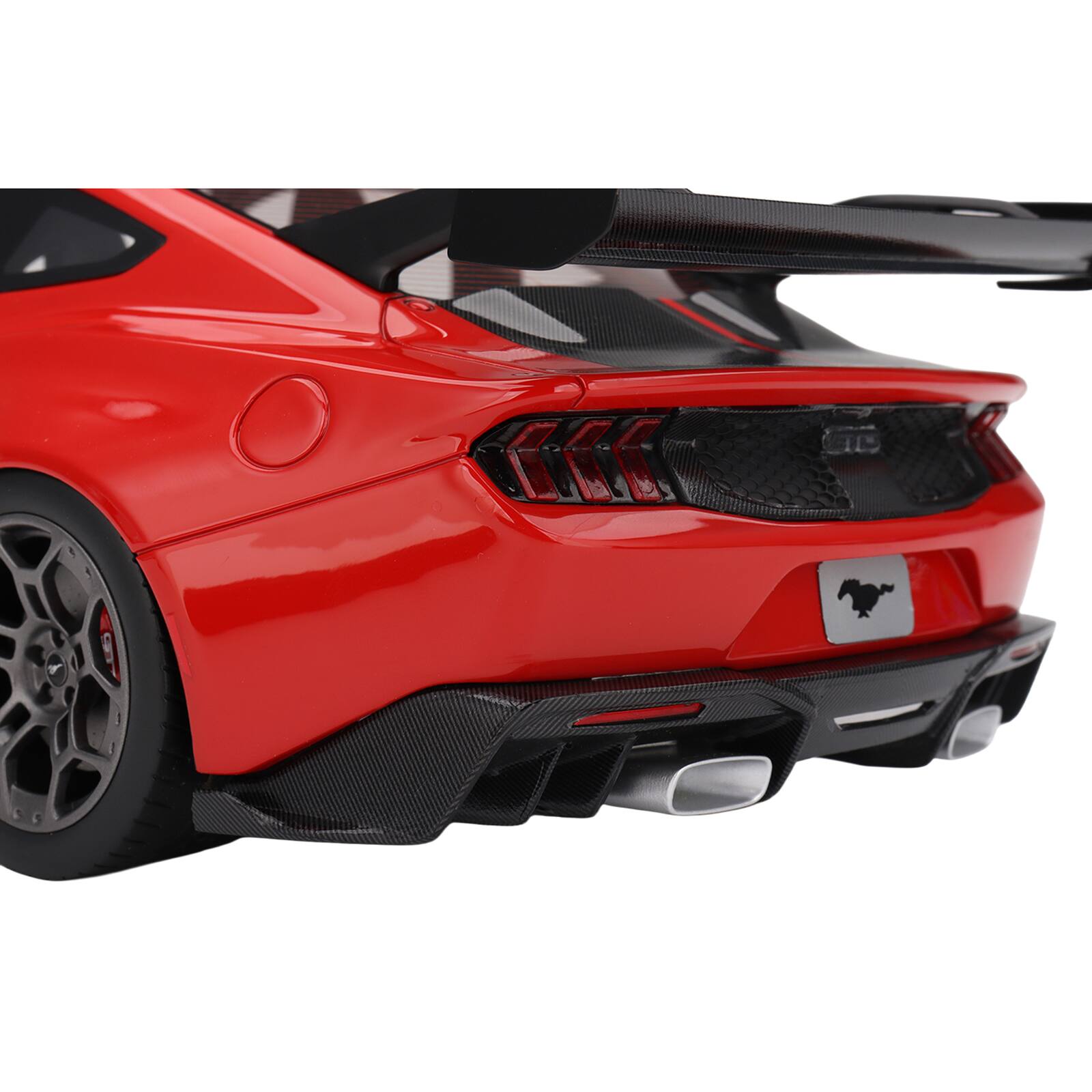 Alt View 3. Top Speed - Ford Mustang GTD Race Red and Carbon Fiber with Red Stripe 1/18 Model Car by Top Speed.
