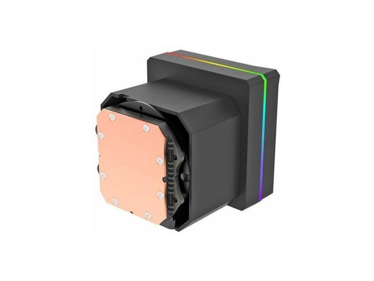 Alt View 7. Thermaltake - Thermaltake TH360 V3 ARGB CPU Cooler, 360mm Radiator, ARGB Fan, Rotatable Pump, Black - Black.