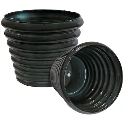 Front. Sunnydaze - Molly Metal Planter - 12.5 in - Set of 2 - Juniper Glaze.