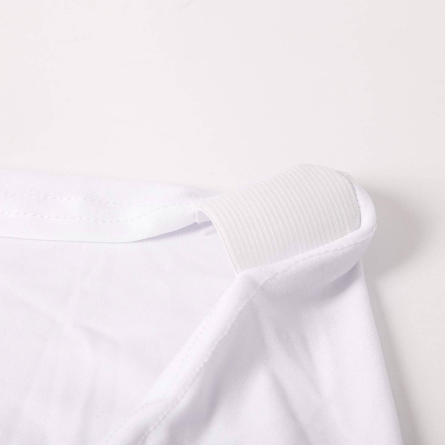 Alt View 2. JETRANSPORT - Bricia 20 White Stretch Spandex Folding Chair Slipcovers Dining Room Covers Protector For Wedding Banquet - White 12 folding chair cover.