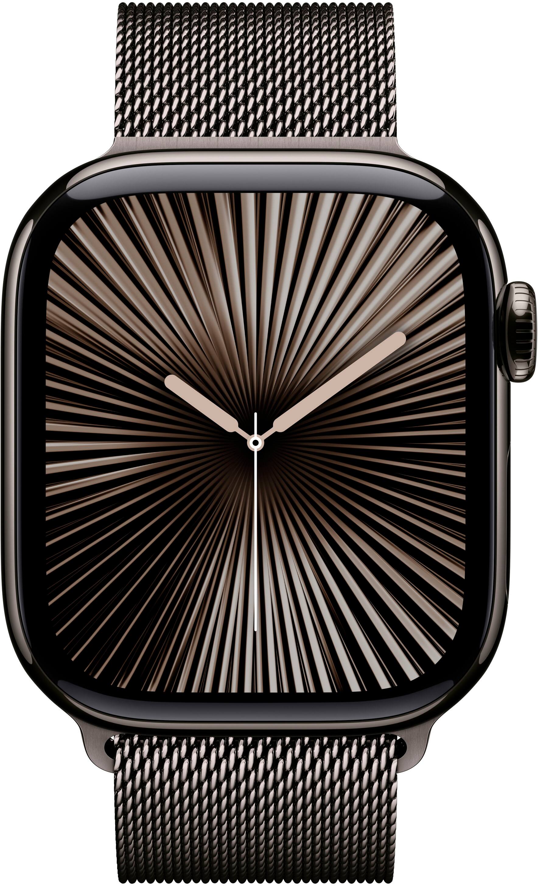Alt View 11. Apple - Apple Watch Series 10 (GPS+Cellular) 42mm Titanium Case with Slate Milanese Loop - Slate.