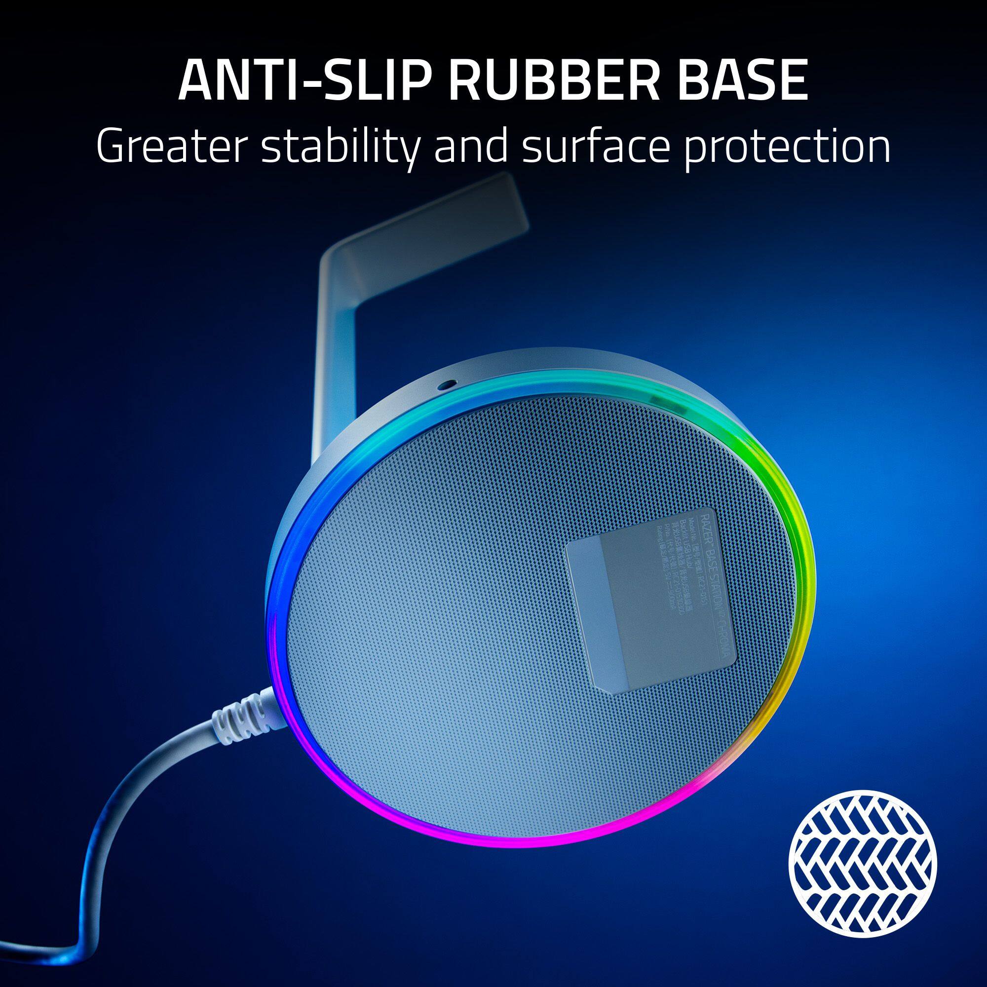 ANTI-SLIP RUBBER BASE: Greater stability and surface protection.