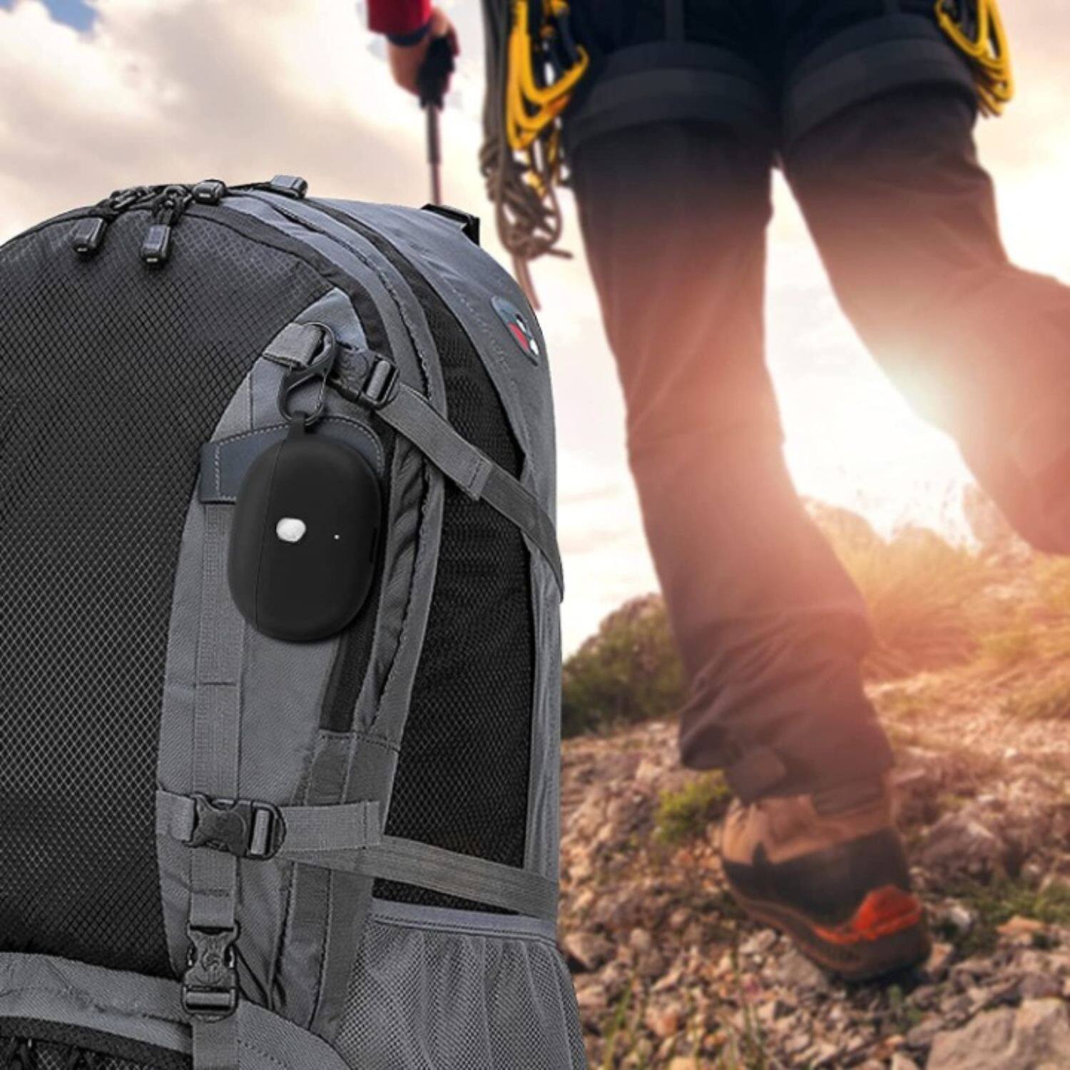 Back. Stock Preferred - New Silicone Protective Case Cover Skin for Beats Studio Buds Earphones Keychain Black - Black.