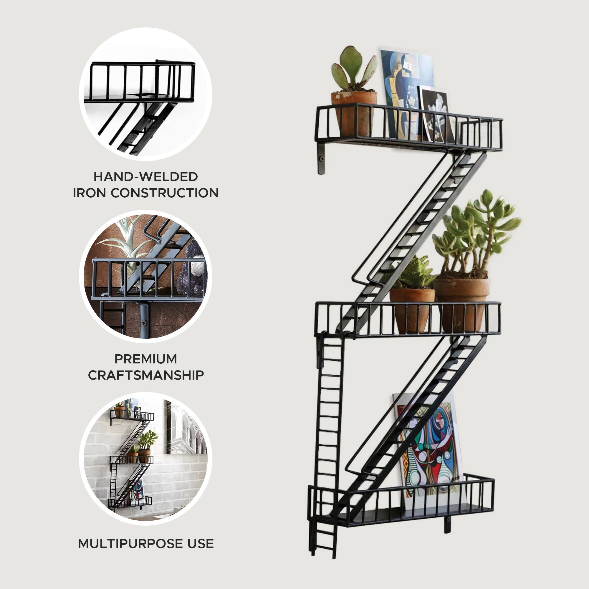 HAND-WELDED IRON CONSTRUCTION  
PREMIUM CRAFTSMANSHIP  
MULTIPURPOSE USE