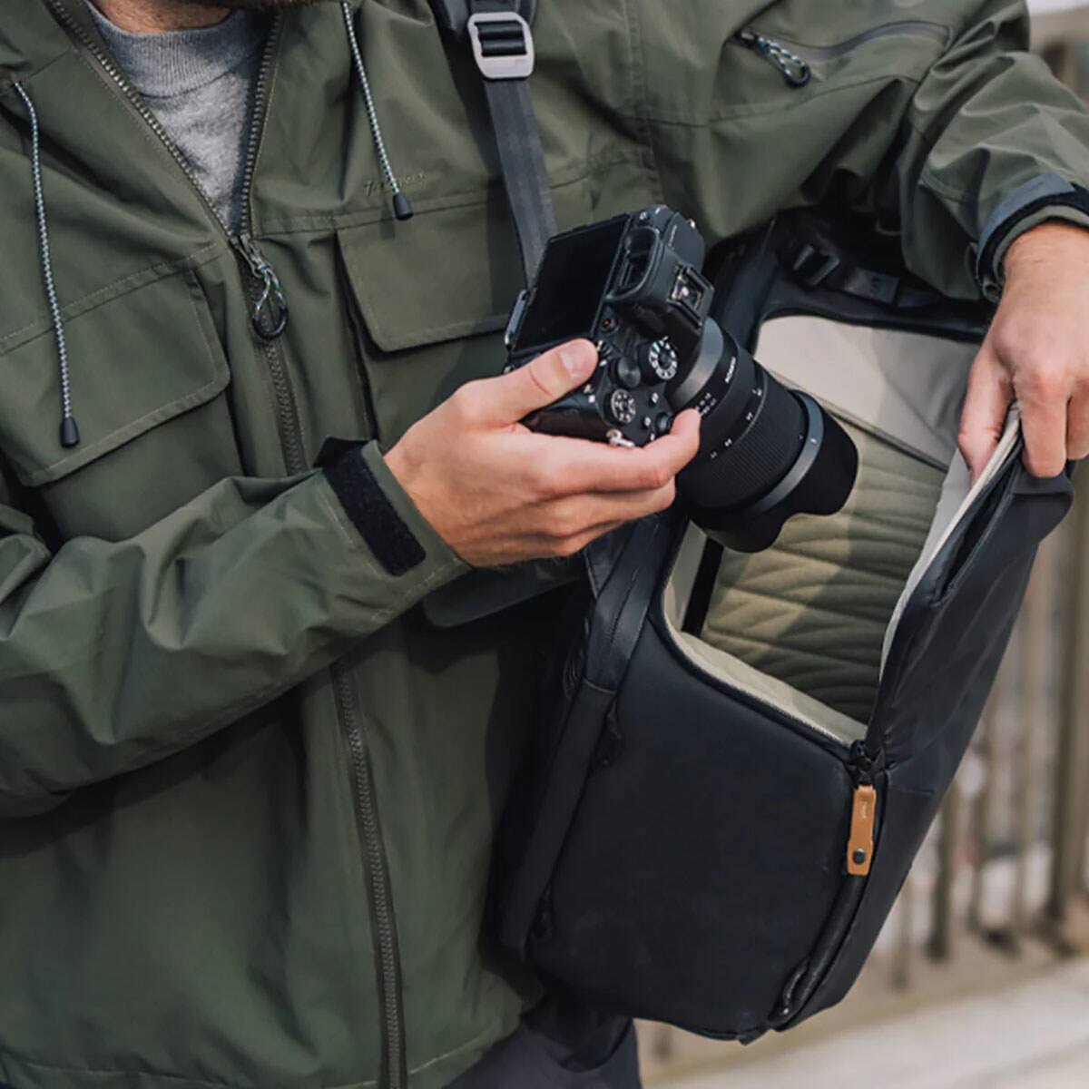 Alt View 6. PGYTECH - PGYTECH OneGo 2 20L Camera Backpack - Matte Black.