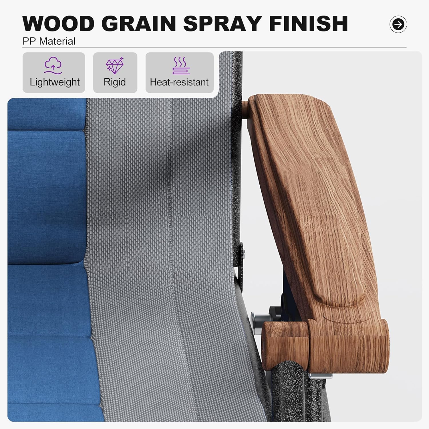 WOOD GRAIN SPRAY FINISH  
PP Material  
Lightweight  
Rigid  
Heat-resistant