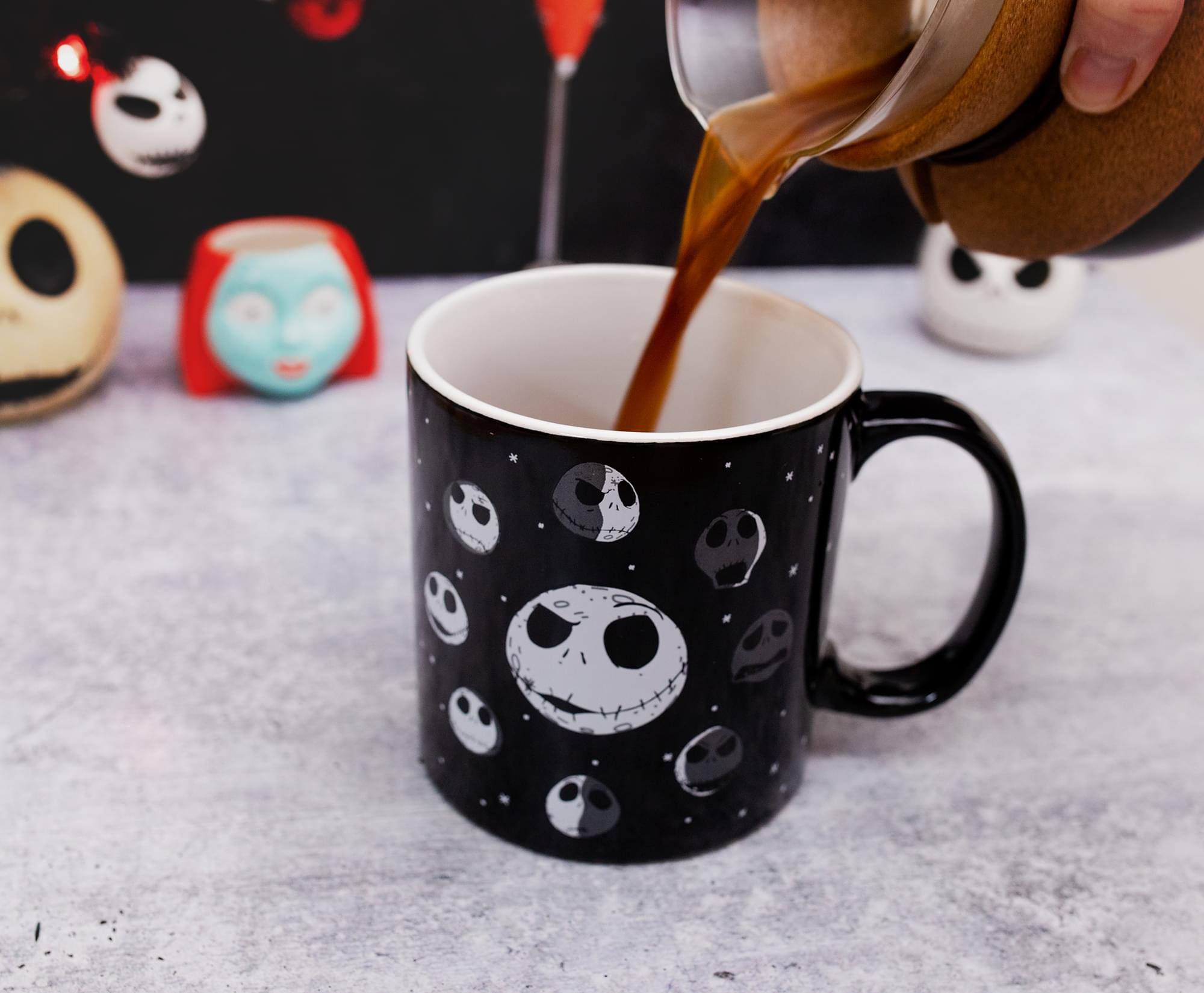 Alt View 2. Disney - Disney The Nightmare Before Christmas Jack Moon Phases Ceramic Mug | 20 Ounces - Black.