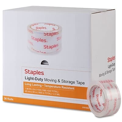 "Staples - Staples® Lightweight Moving & Storage Packing Tape, 1.88"" x 54.6 yds., 36/Box (ST61004/52203) - Clear" price history on PriceWatchPro