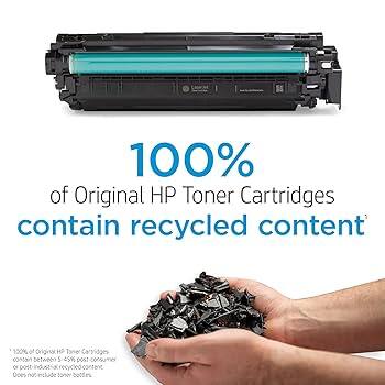 100% of Original HP Toner Cartridges contain recycled content

100% of Original HP Toner Cartridges contain between 5-45% post-consumer or post-industrial recycled content. Does not include toner bottles.