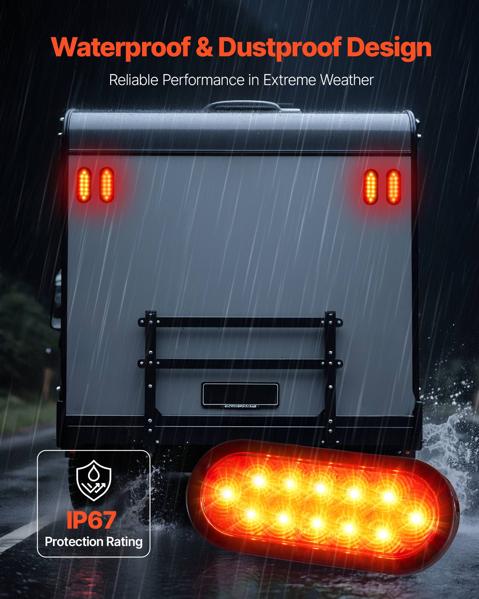 Waterproof & Dustproof Design  
Reliable Performance in Extreme Weather  

IP67 Protection Rating