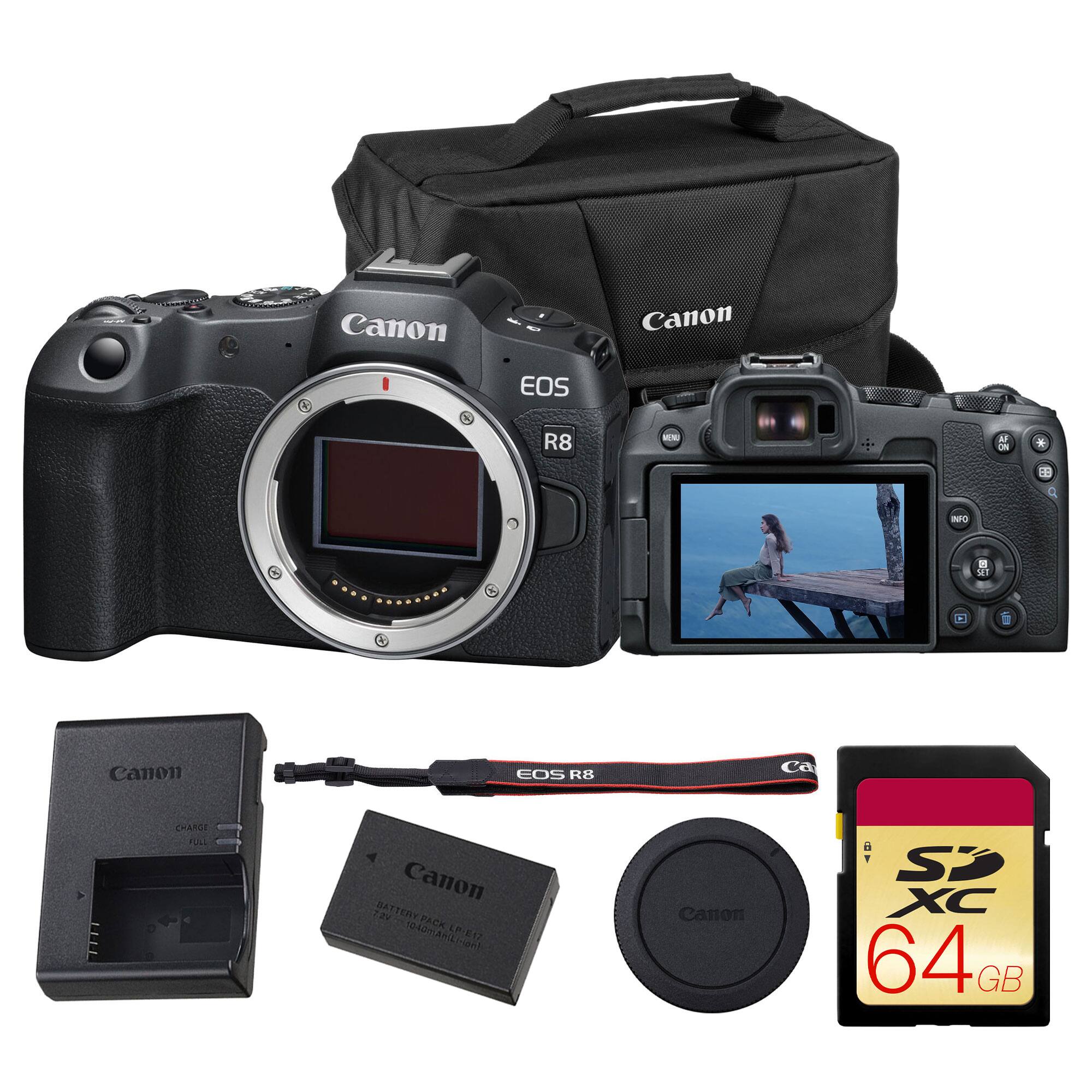 Bundle - Canon - EOS R8 Full Frame Mirrorless Camera Hybrid