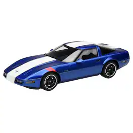 1996 Chevrolet Corvette C4 Grand Sport Blue Metallic with White Stripe 1/18 Model Car by GT Spirit