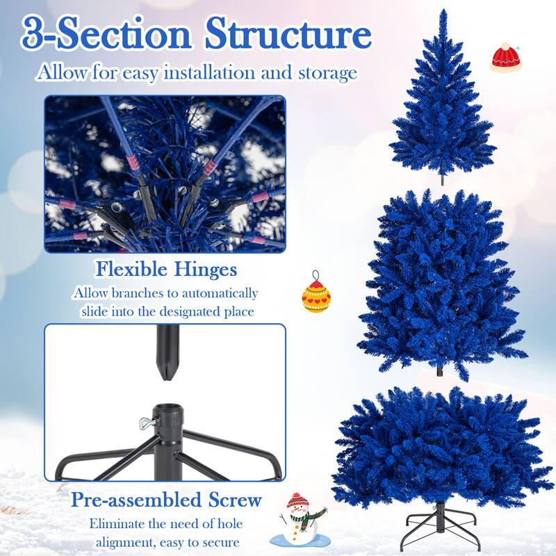 3-Section Structure  
Allow for easy installation and storage

Flexible Hinges  
Allow branches to automatically slide into the designated place

Pre-assembled Screw  
Eliminate the need of hole alignment, easy to secure