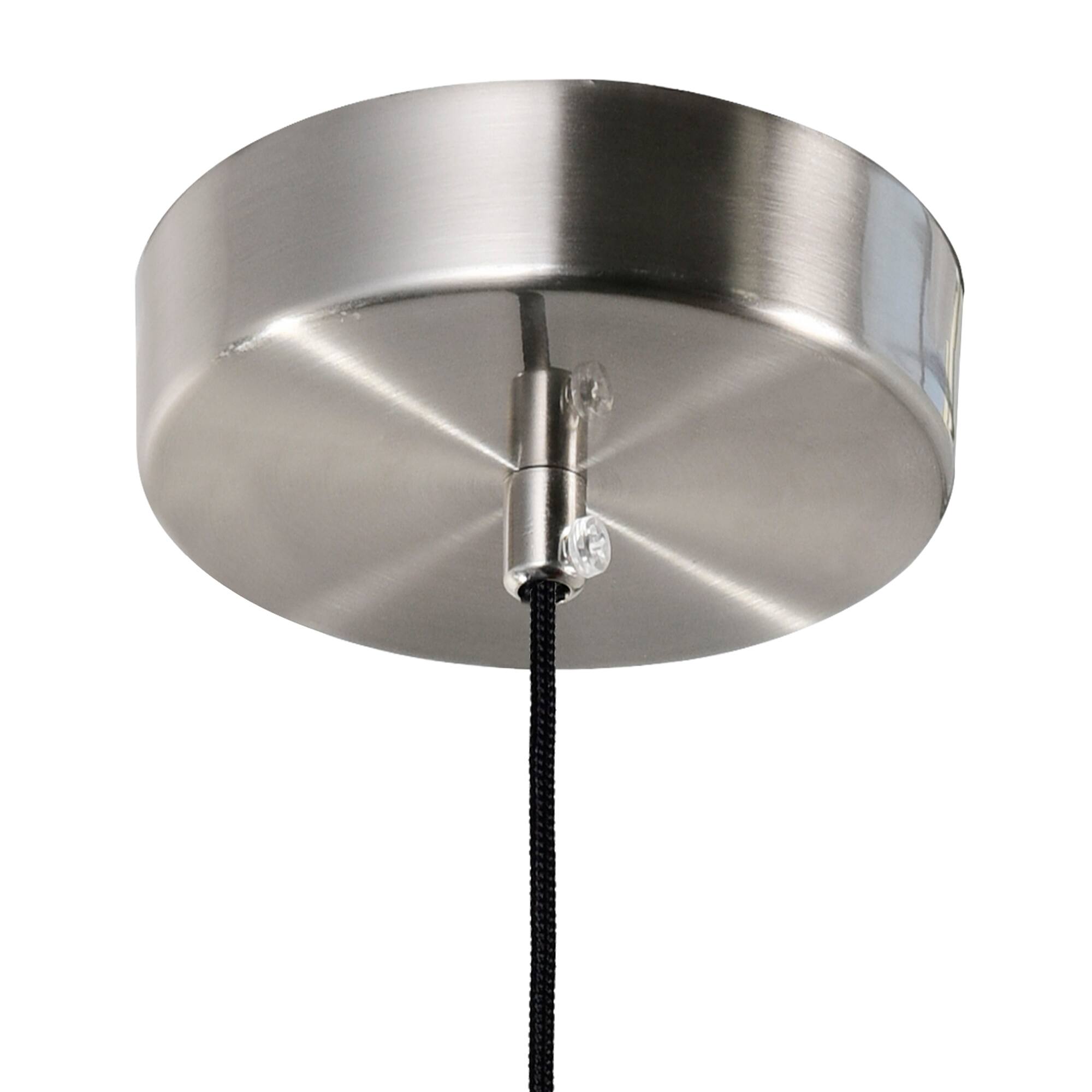 Left. CWI Lighting - Lena LED Integrated Mini Pendant With Satin Nickel Finish - Satin Nickel.