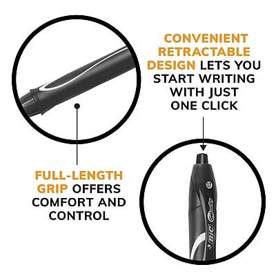 CONVENIENT RETRACTABLE DESIGN LETS YOU START WRITING WITH JUST ONE CLICK

FULL-LENGTH GRIP OFFERS COMFORT AND CONTROL