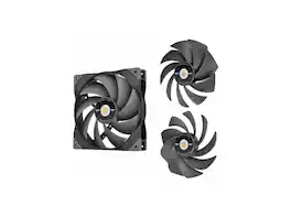 Thermaltake - SWAFAN GT14 Cooling Fan, 3 Detachable Blades, High Pressure/Flow/Reverse (Single) CL-F157-PL14BL-A - Black