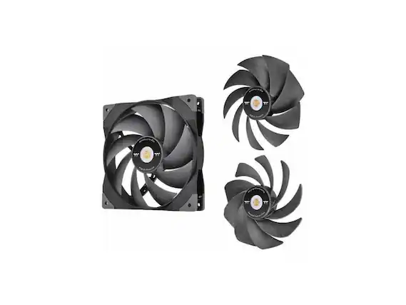Front. Thermaltake - Thermaltake SWAFAN GT14 Cooling Fan, 3 Detachable Blades, High Pressure/Flow/Reverse (Single) CL-F157-PL14BL-A - Black.
