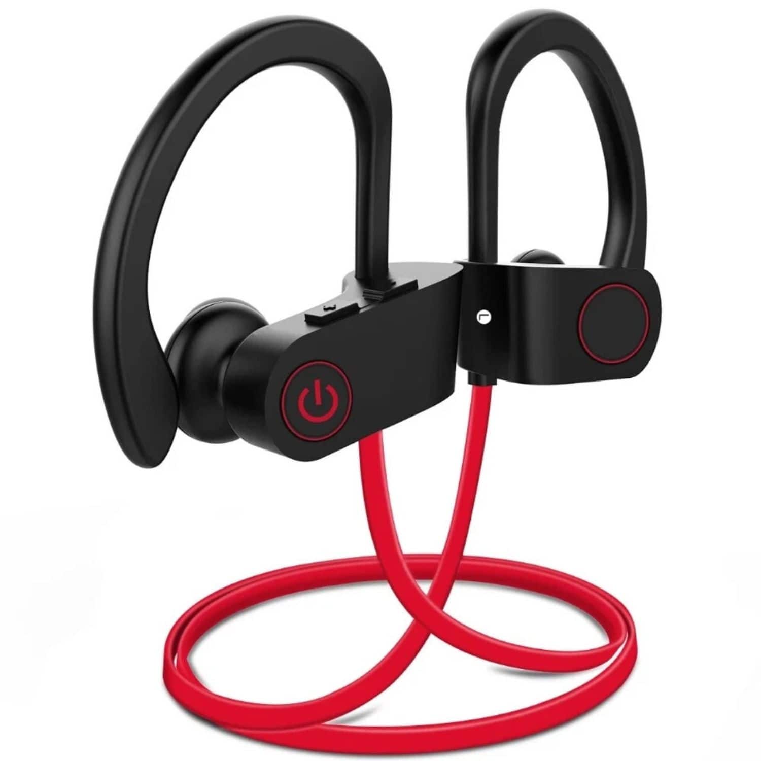 Home Collection - Waterproof Bluetooth 5.0 Sport Earbuds – Wireless In-Ear Headphones with Noise Cancellation & Mic (UR-U8) - Red