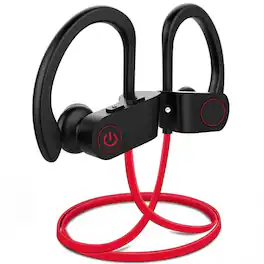 Home Collection - Waterproof Bluetooth 5.0 Sport Earbuds – Wireless In-Ear Headphones with Noise Cancellation & Mic (UR-U8) - Red