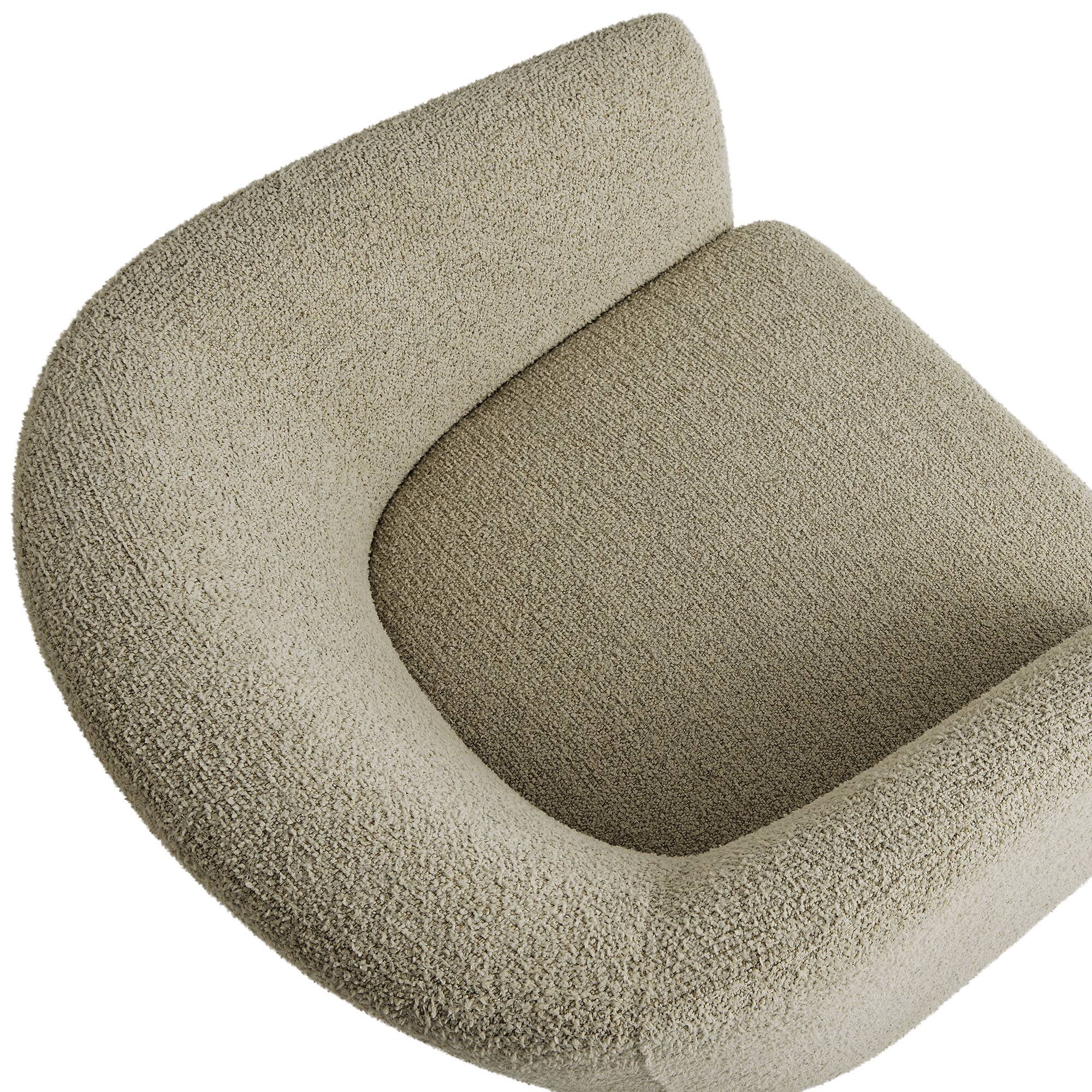Alt View 5. Modway - Muse Boucle Fabric Barrel Accent Chair by Modway - Cork.