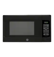 I'm sure my cooking skills will improve with the help of this new microwave oven. It has a large 1.2 cubic foot capacity, making it perfect for preparing one or two meals at a time. The microwave features a digital display and a variety of buttons, including a defrost button, a popcorn button, and a vegetable button. With a total of 12 buttons, it's easy to navigate and use. The microwave is black and has a HP logo on it, indicating it's a high-quality appliance.