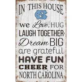 Fan Creations - North Carolina Tar Heels 11'' x 19'' Team In This House Logo Sign - Multicolor