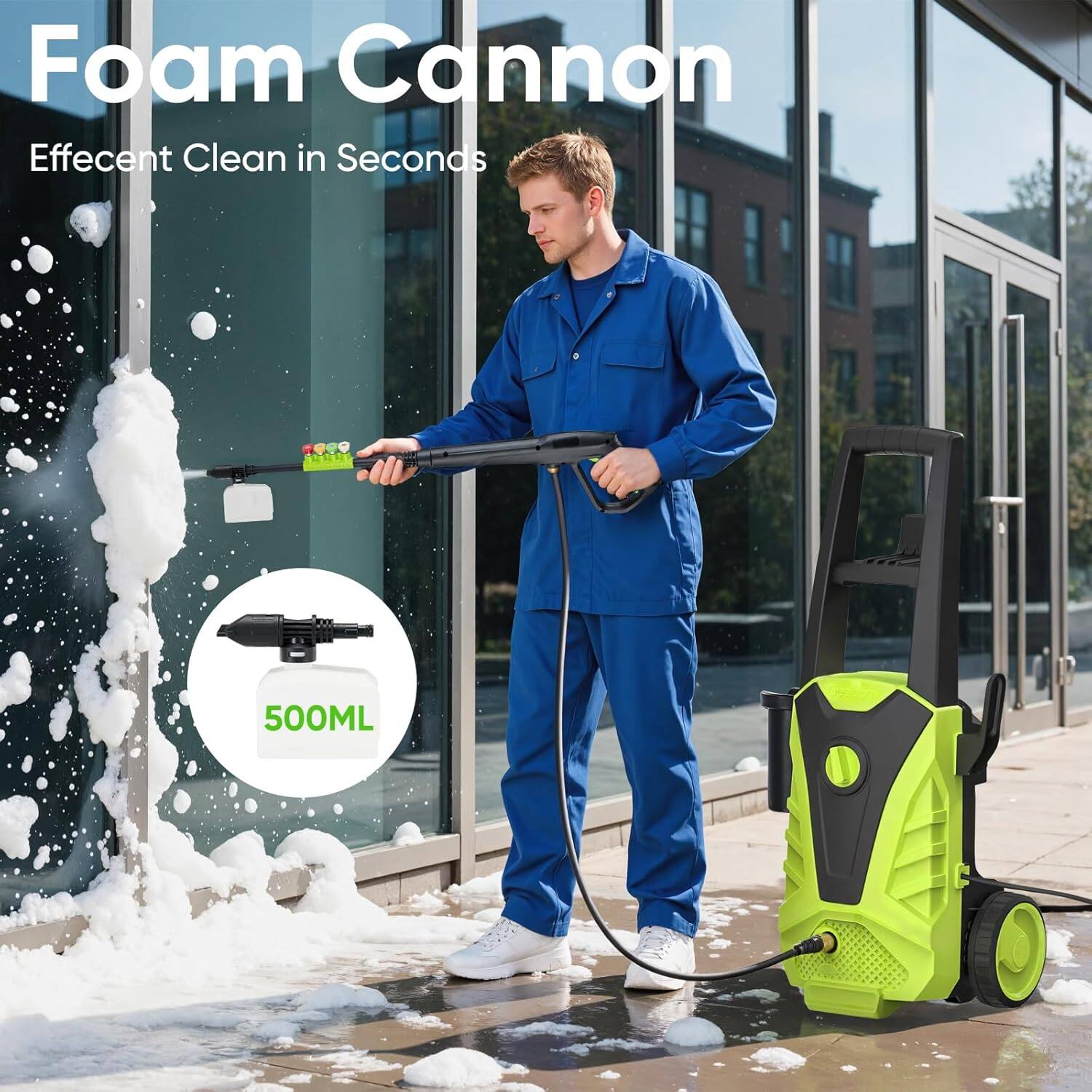Foam Cannon  
Efficient Clean in Seconds  

500ML