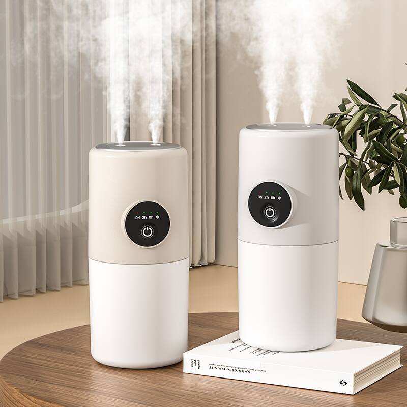 Alt View 1. Cluzine - Humidifier Desktop Dual Spray Portable Mini Air Purifier Night Light Large Mist Home Office Bedroom - White.