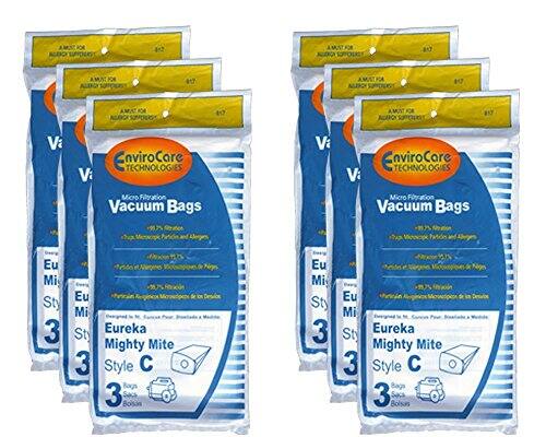 EnviroCore Technologies Vacuum Bags Micro Vacuum Bags for Eureka St. Mighty Mite 3 Style C Bags