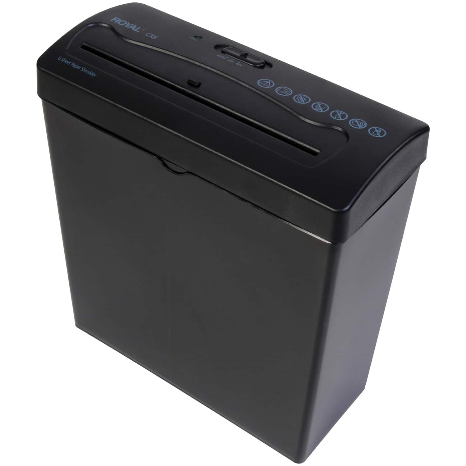 Alt View 12. Royal - 6-Sheet Crosscut Shredder - Black.