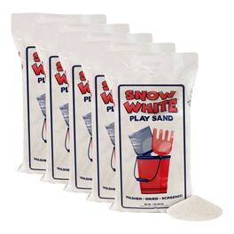 U.S. Silica - Snow White Play Sand Sparkling White & Super Soft, 50 Pounds, 5 Pack
