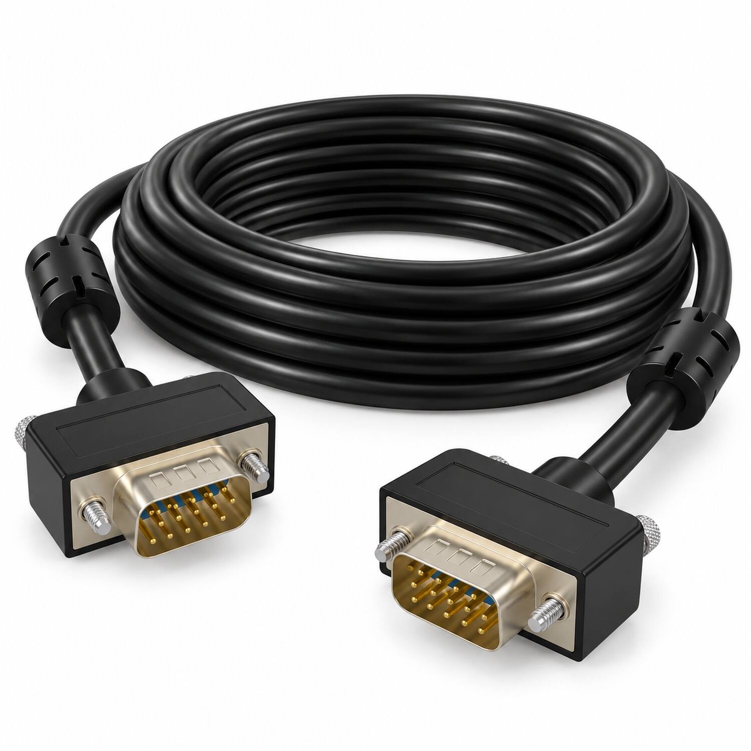 Angle. Sanoxy - 50ft Slim SVGA HD15 M/M Monitor Cable - Black.