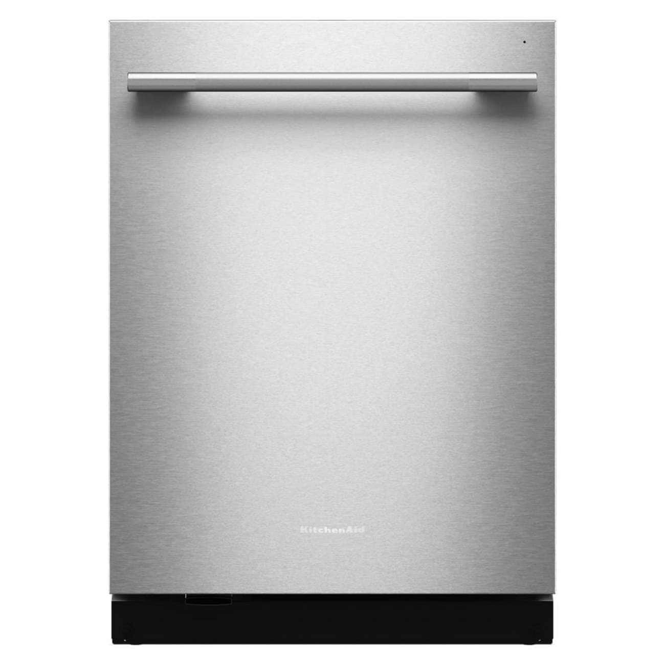 Front. KitchenAid - KitchenAid 24" Top Control Built-In Dishwasher with 360 Max Jets Third Rack, Advanced ProDry, Ultra-bright LED Lighting - PrintShield Stainless.